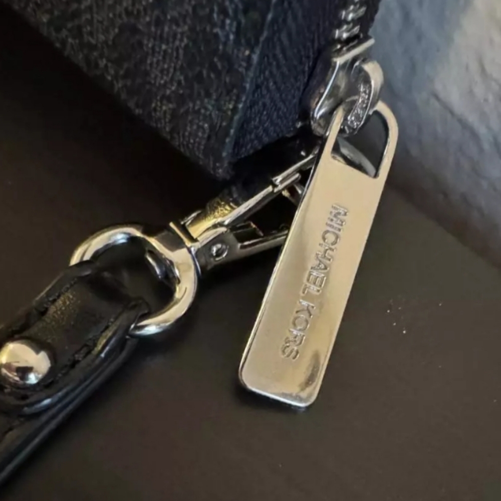 Michael Kors Black And Gray Wristlet - Picture 3 of 5